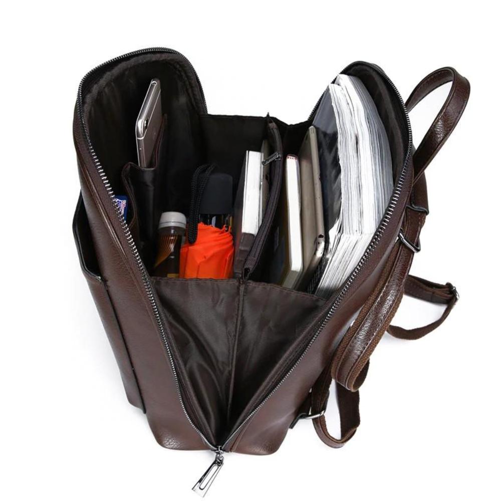 Stella | Classic backpack with double zipper in a simple design