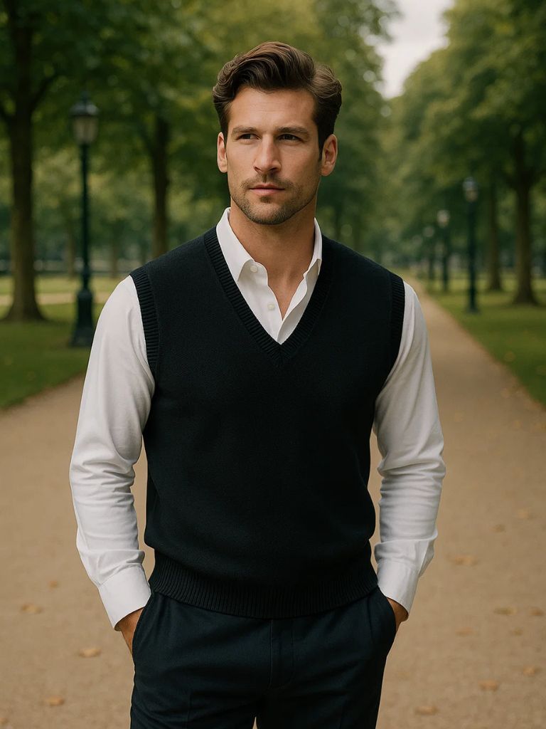 100% Cashmere V Neck Gilet