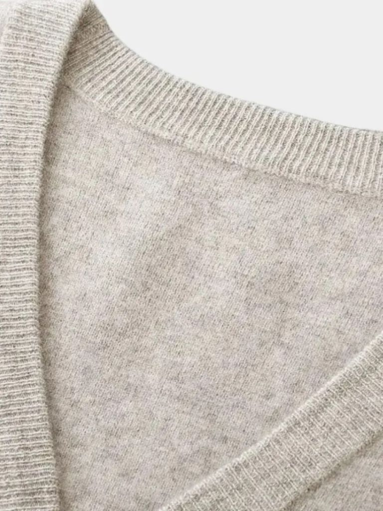 100% Merino Wool V-Neck Cardigan