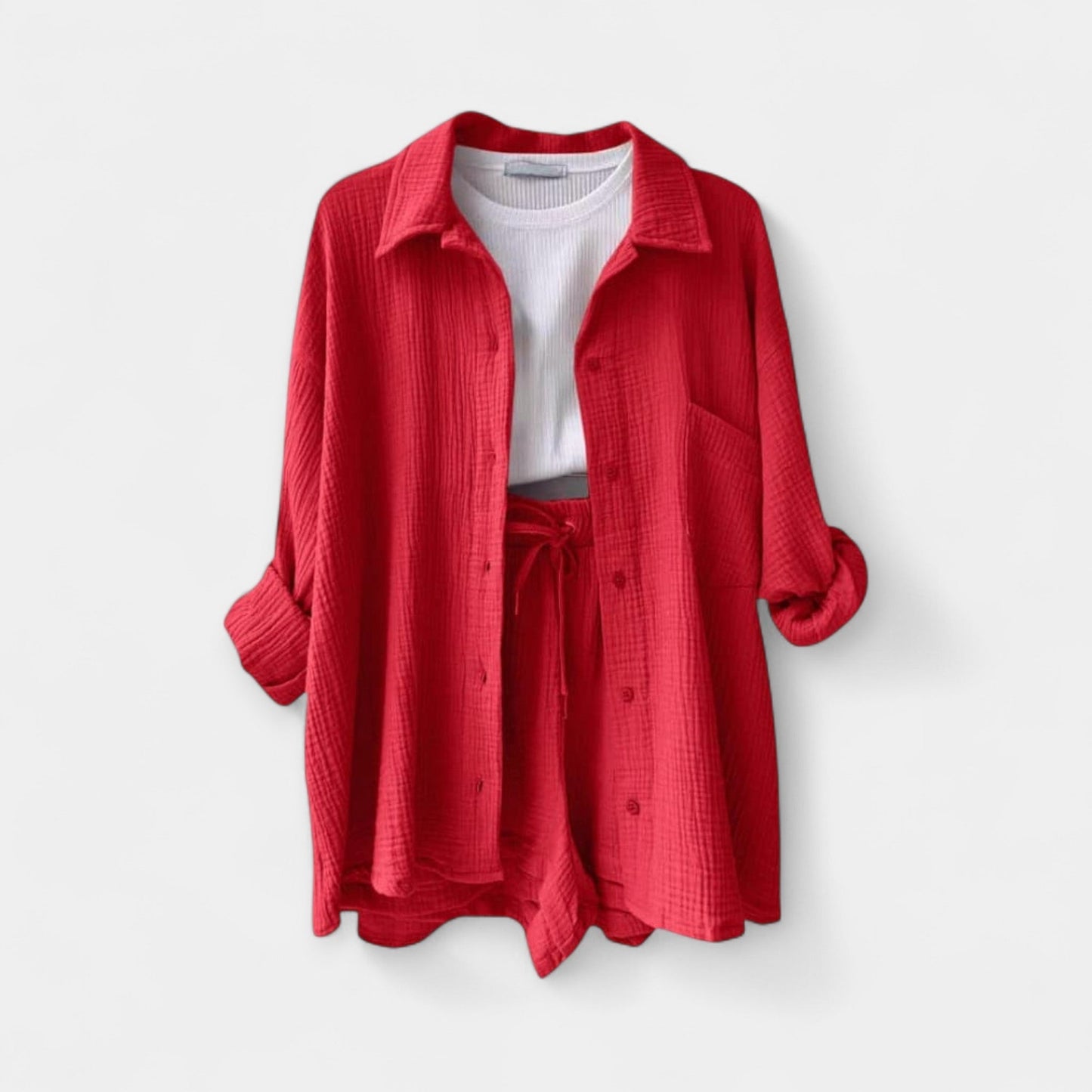 Two-Tone Summer Set - Top and Shorts