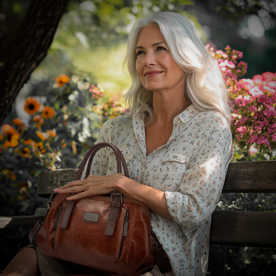 Silke | Timeless Luxury Handbag with a Bold Accent