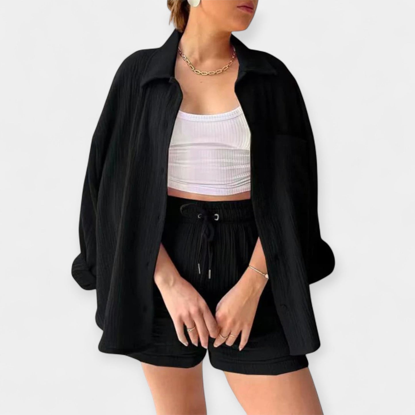 Two-Tone Summer Set - Top and Shorts