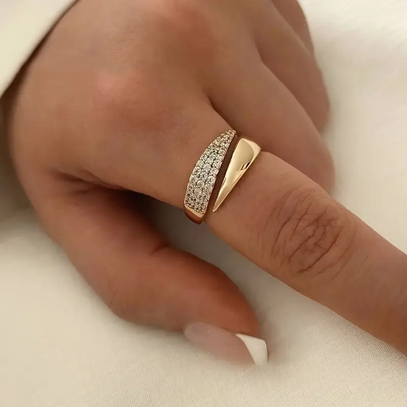 Symbolic Gold Ring with Sparkling Stones (Buy 1 Get 1 FREE)