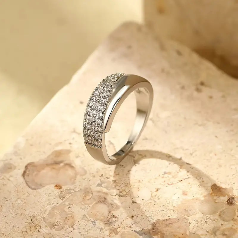 Symbolic Gold Ring with Sparkling Stones (Buy 1 Get 1 FREE)