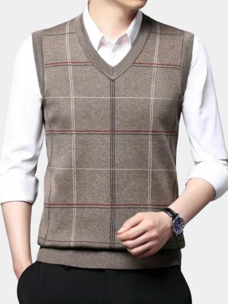 Kinit Checked Academic Waistcoat