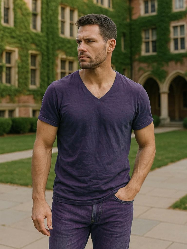 Classic Linen V Neck T-Shirt