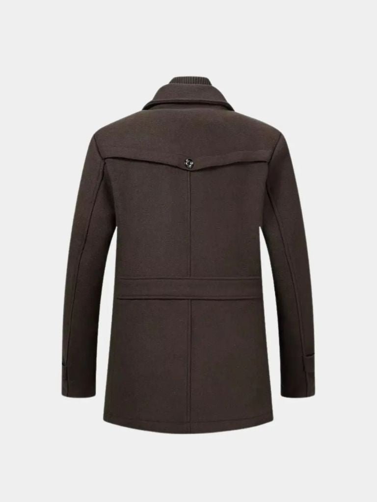 Aristocratic Black Wool Coat