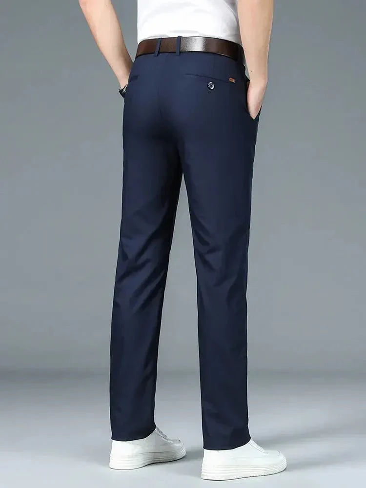 Minimalist Straight Bamboo Fibre Trousers