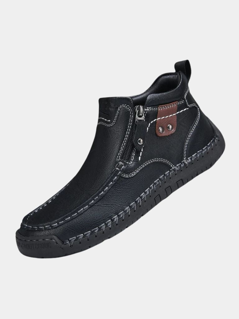 Bold Leather Ankle Boots