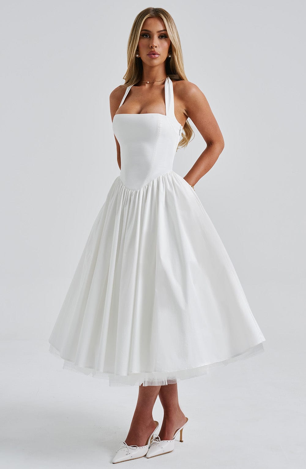 Cressida Midi Dress - Écru