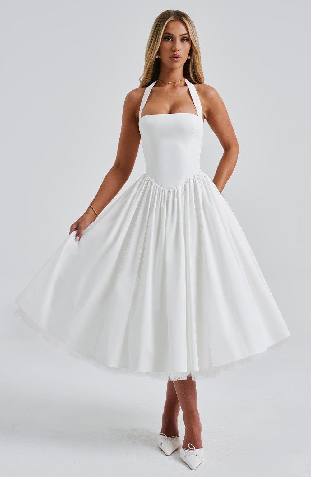 Cressida Midi Dress - Écru