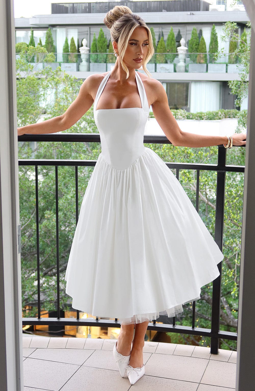 Cressida Midi Dress - Écru