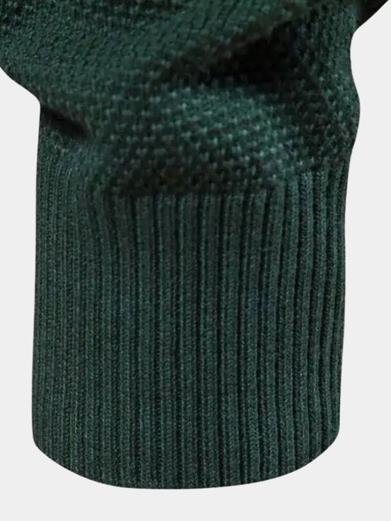 Knitted Pullover Sweater with Round Neck
