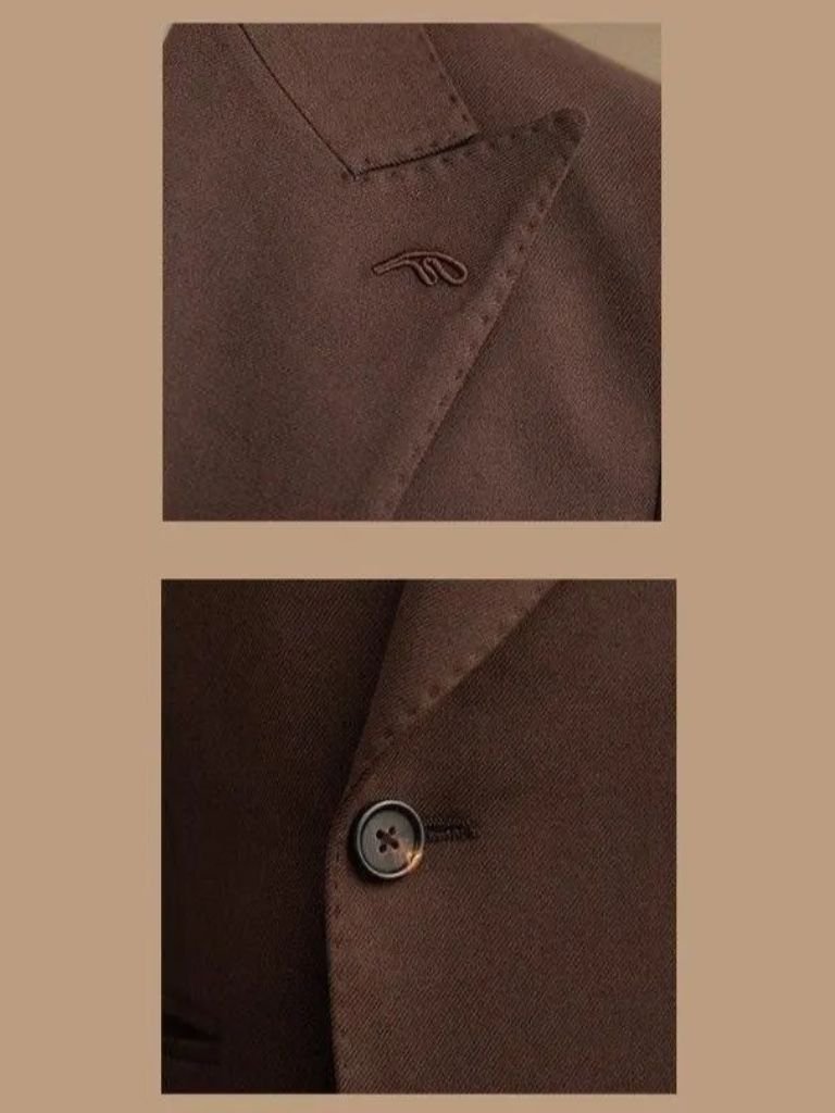 Dark Brown Gabardine Suit