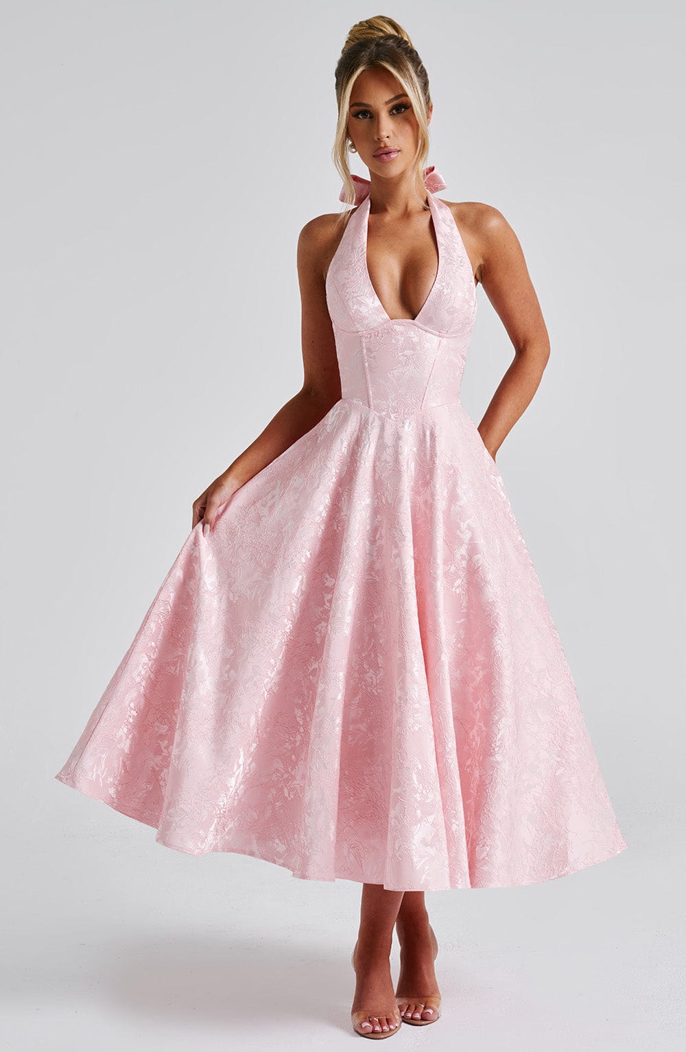 Effie Midi Dress - Pink