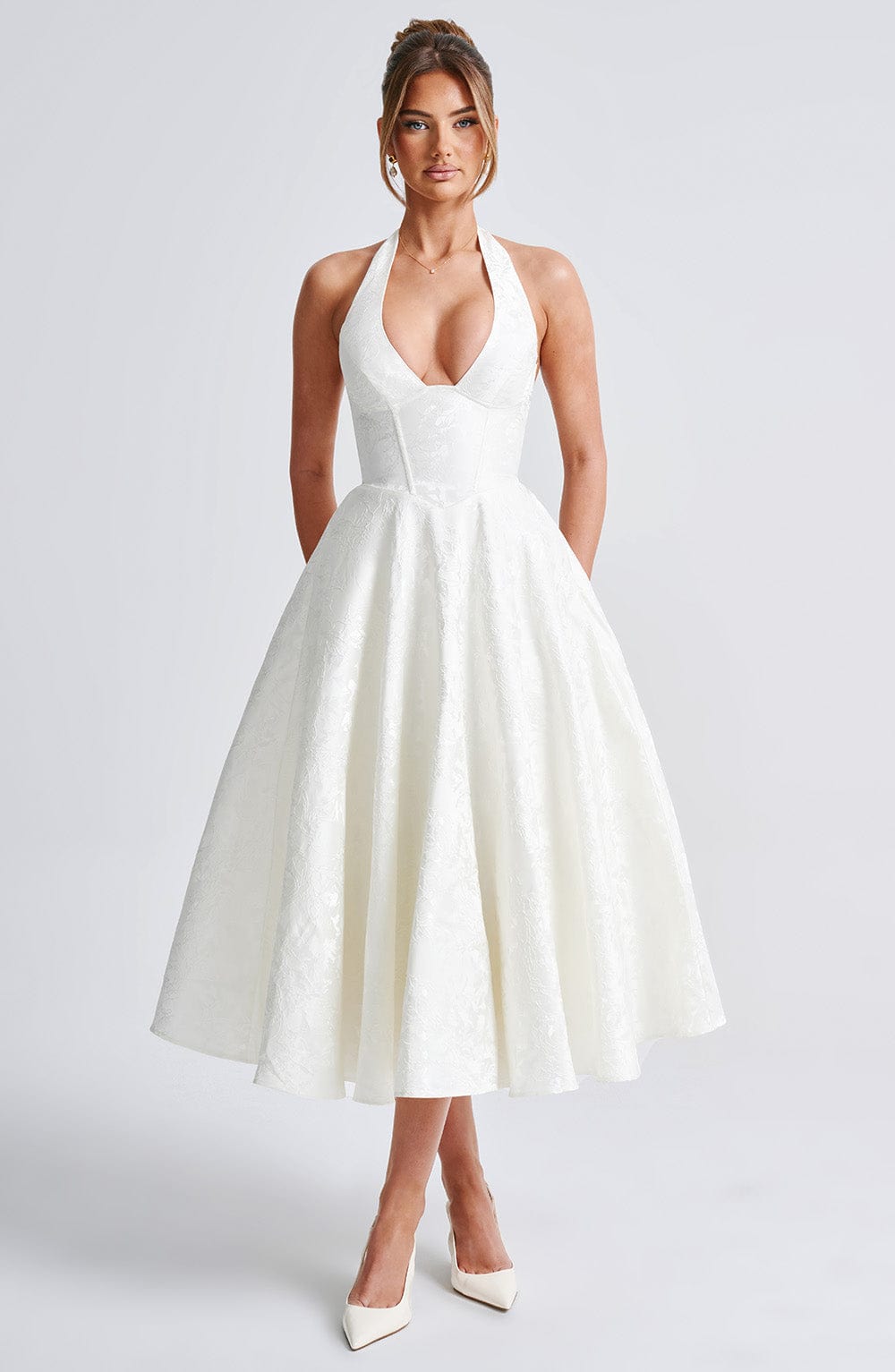 Effie Midi Dress - Ecru