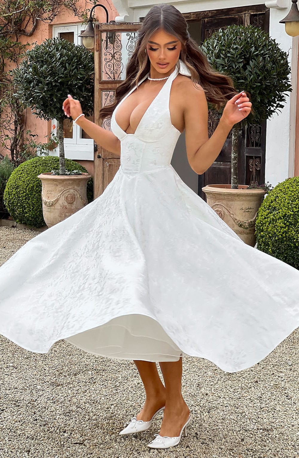 Effie Midi Dress - Ecru