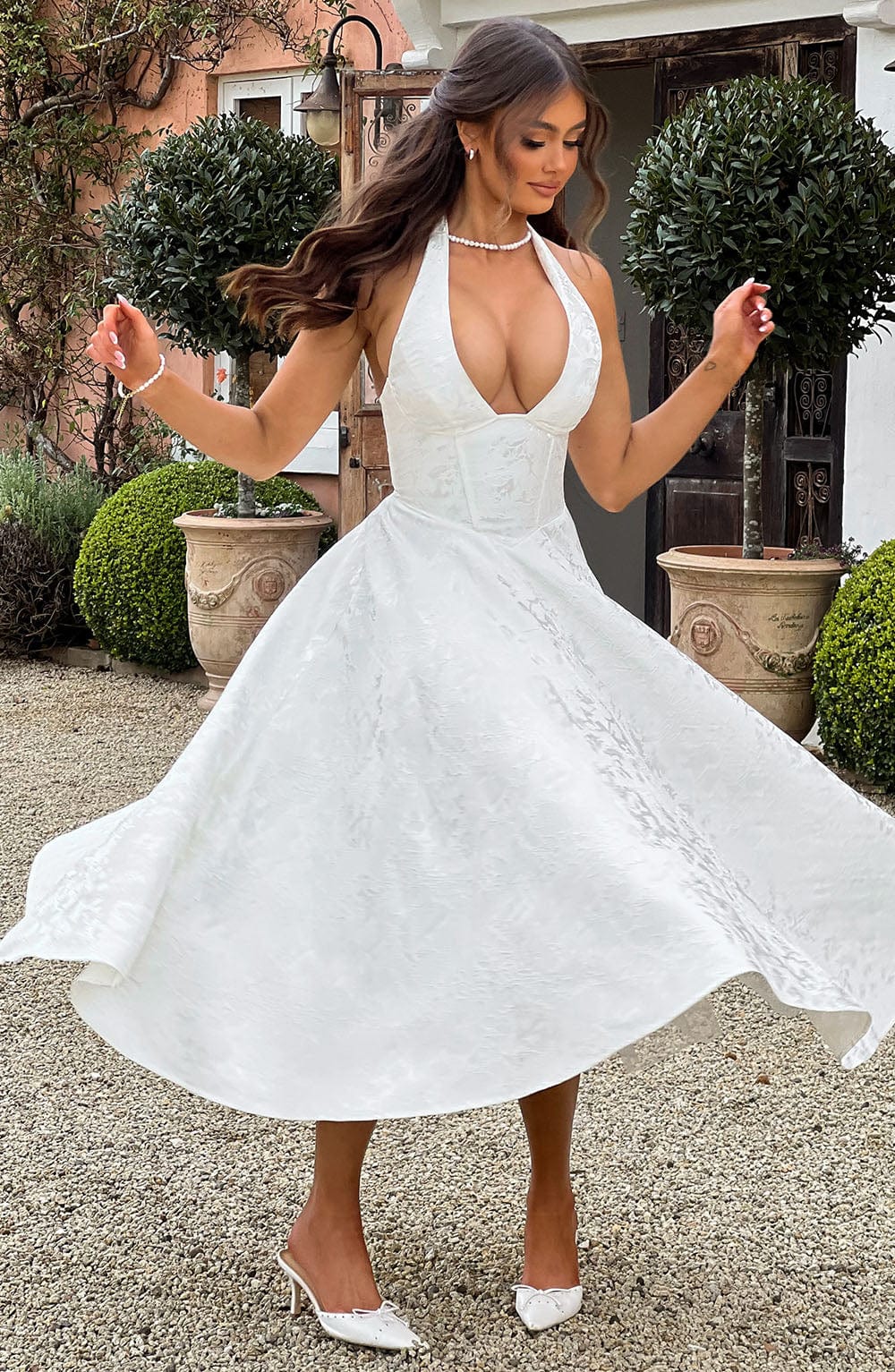 Effie Midi Dress - Ecru