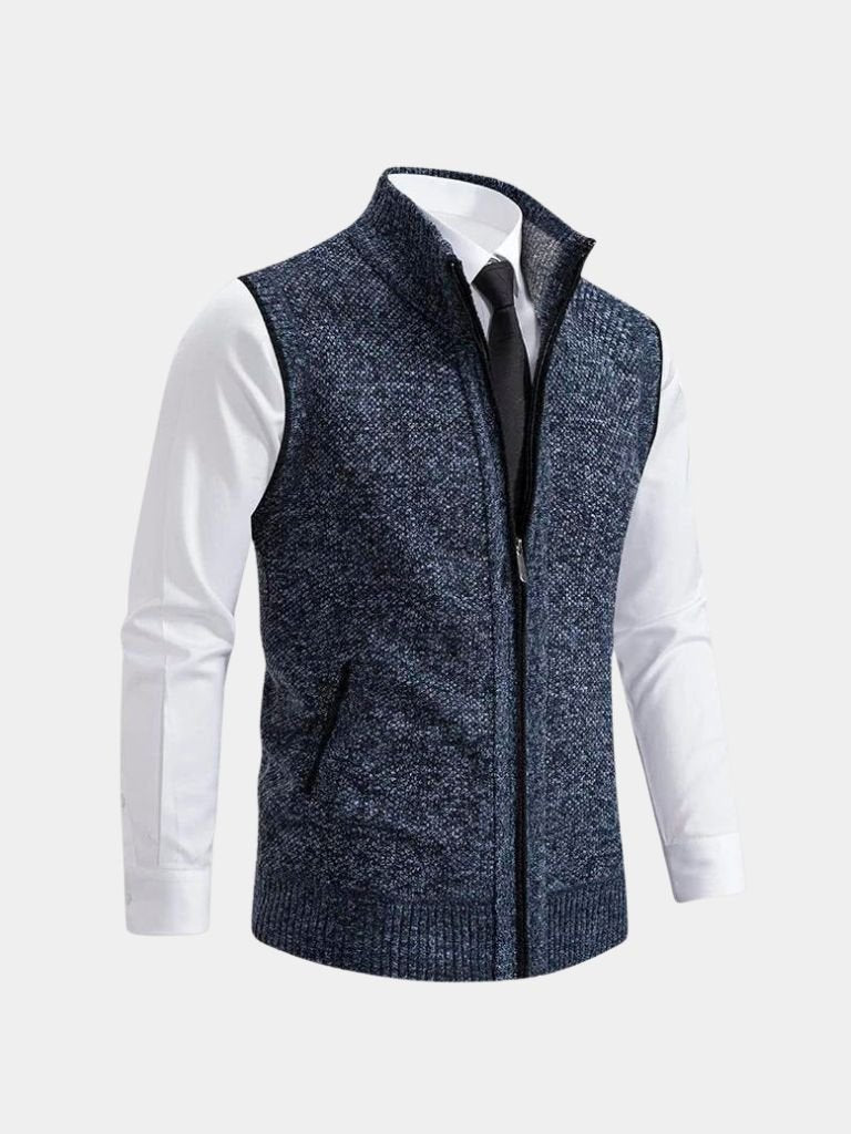 Elegant gilet with full zip