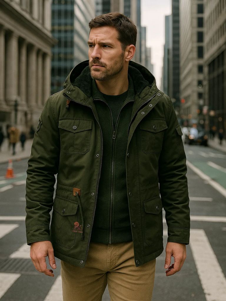 Hooded Fleece Bomber Jacket