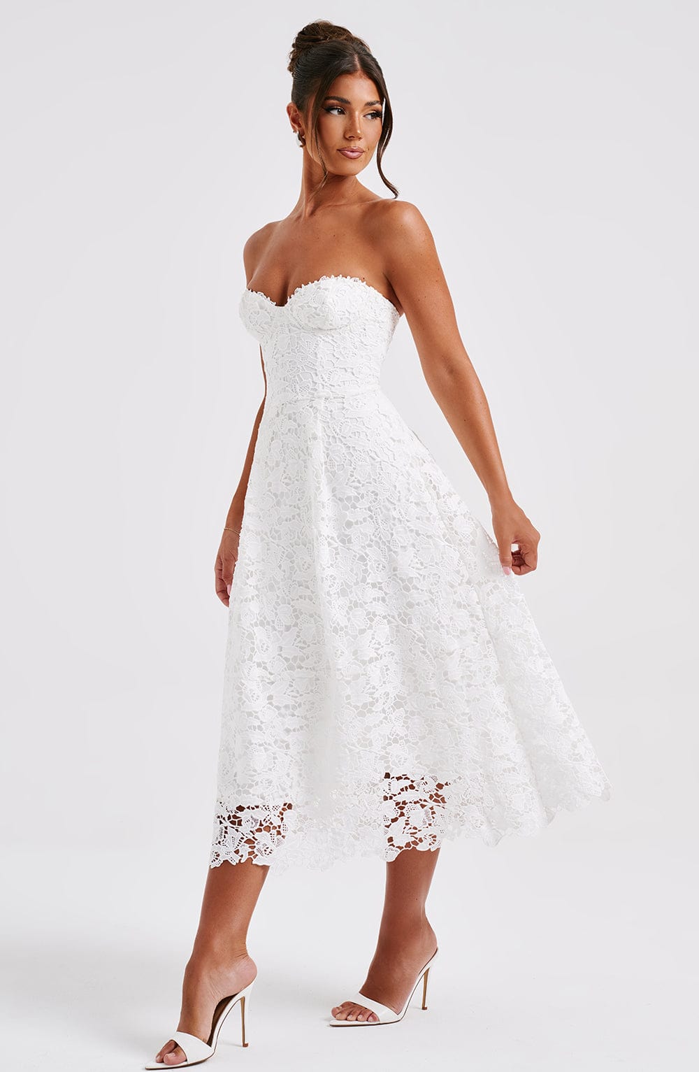 Ishani Midi Dress - Ecru