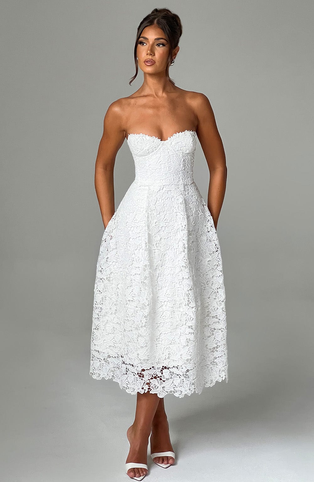 Ishani Midi Dress - Ecru