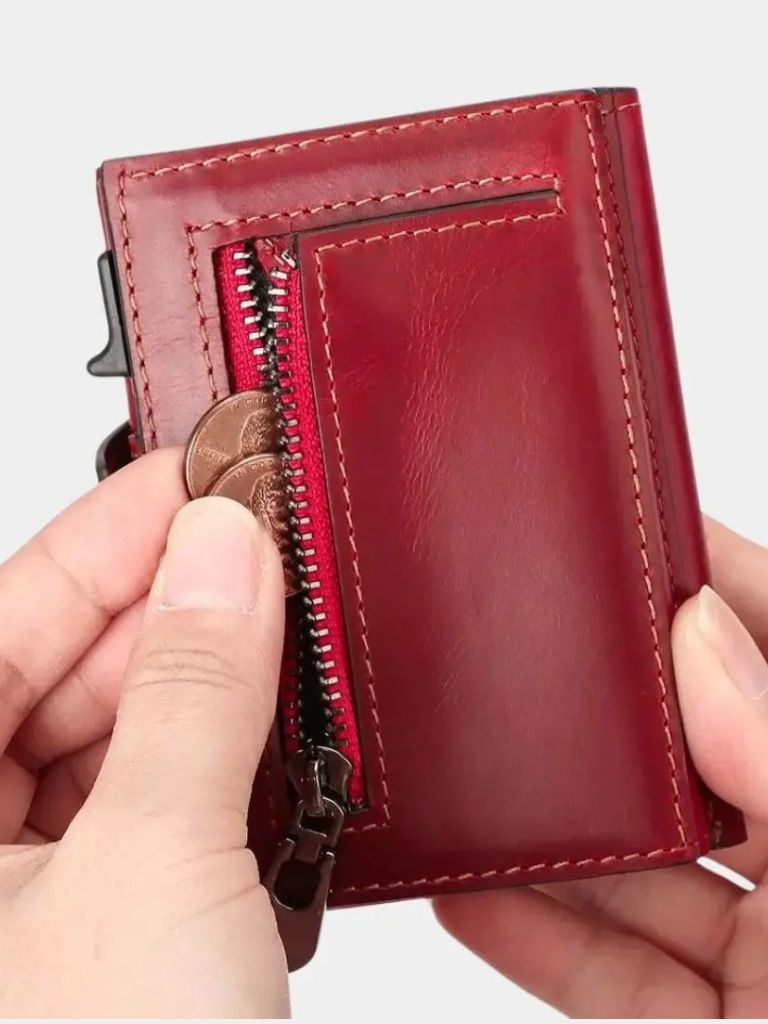 Leather Magnetic Anti-Scan Wallet