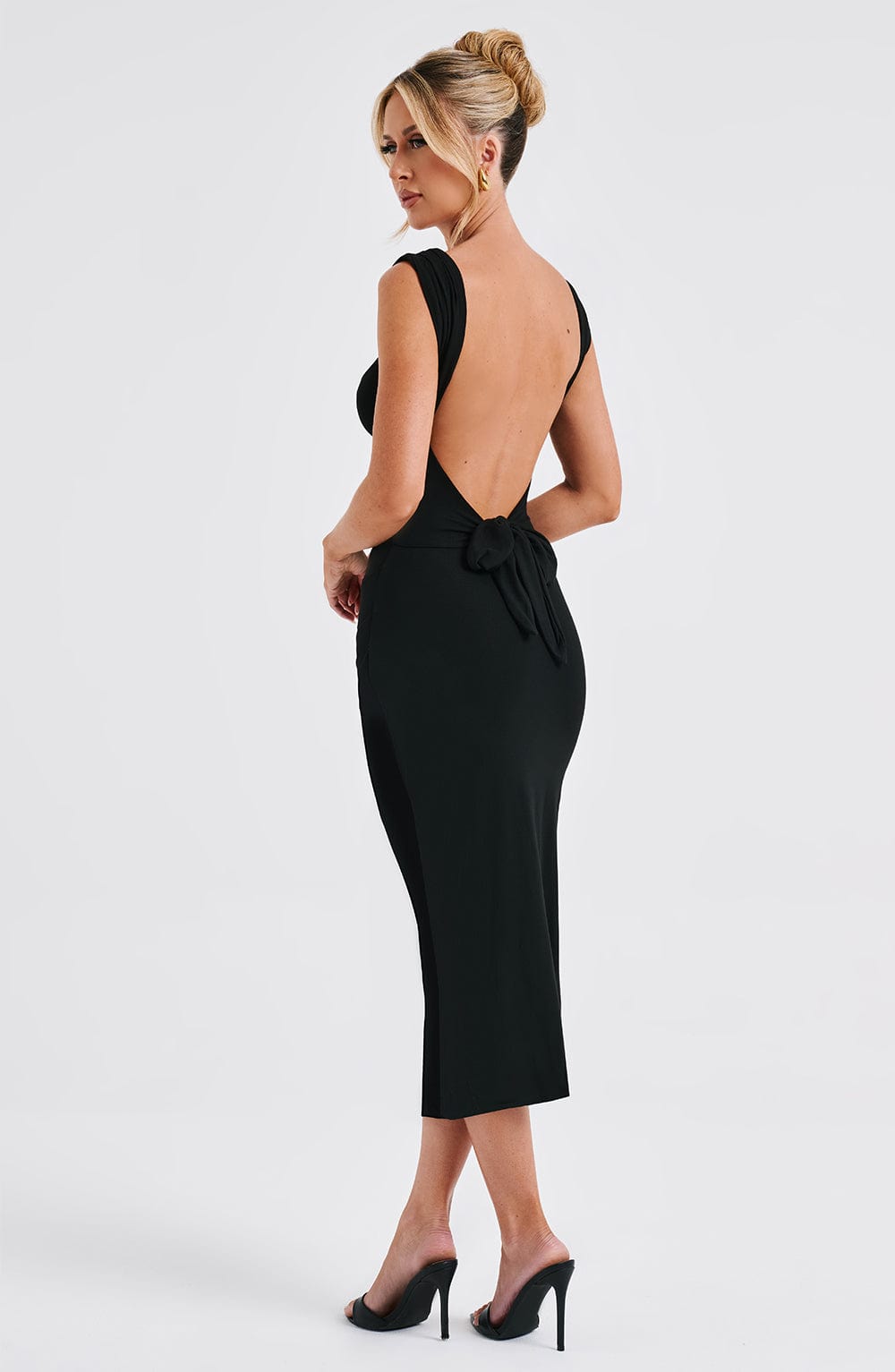 Midi Dress Raspberry - Black