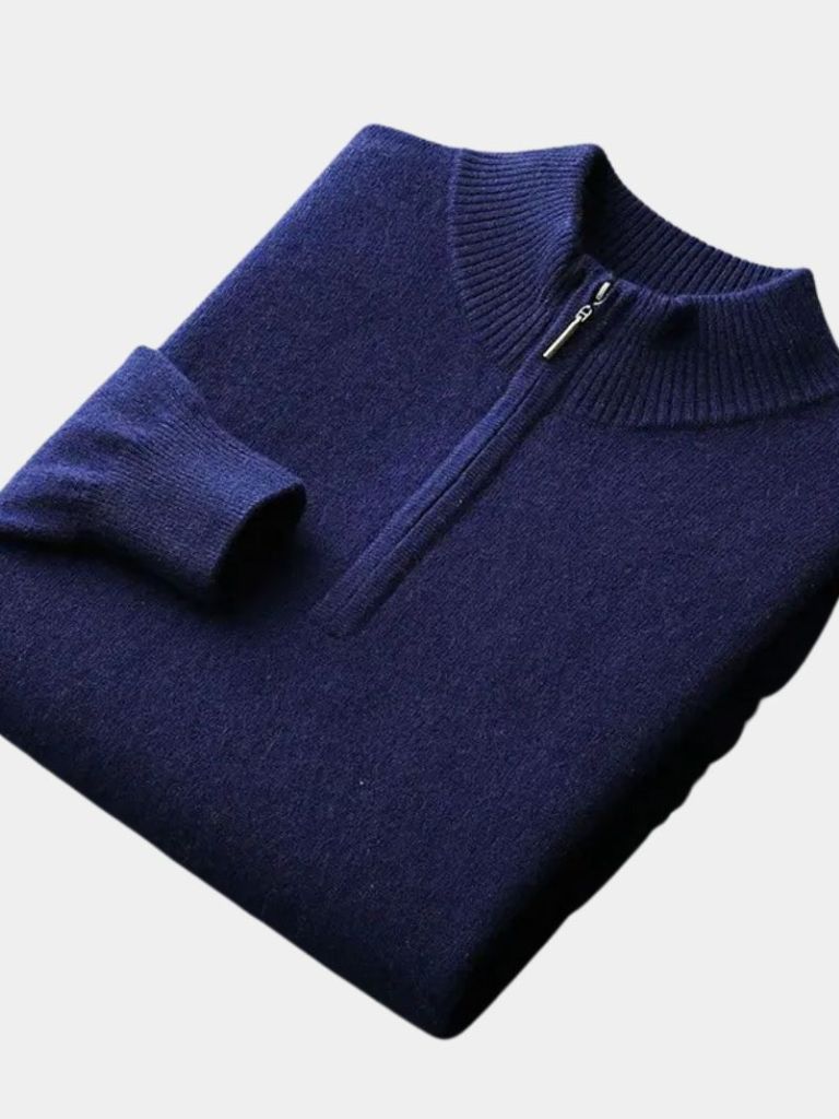 Merino Sweater with Half-Zip