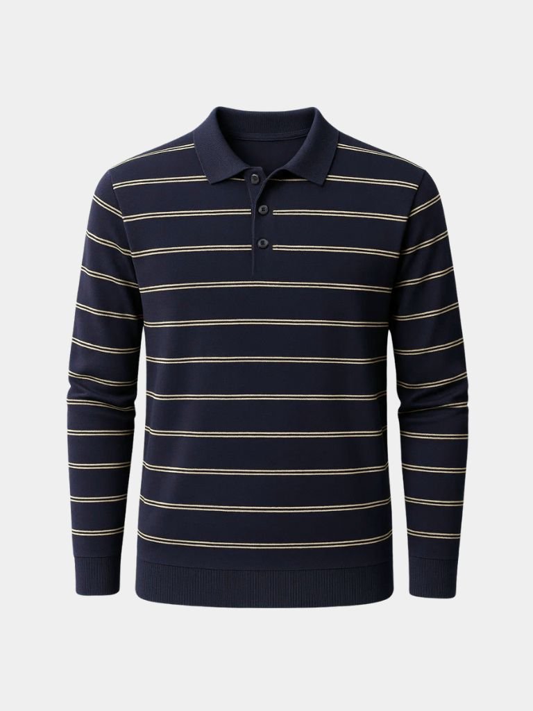 Nautical Striped Polo Shirt