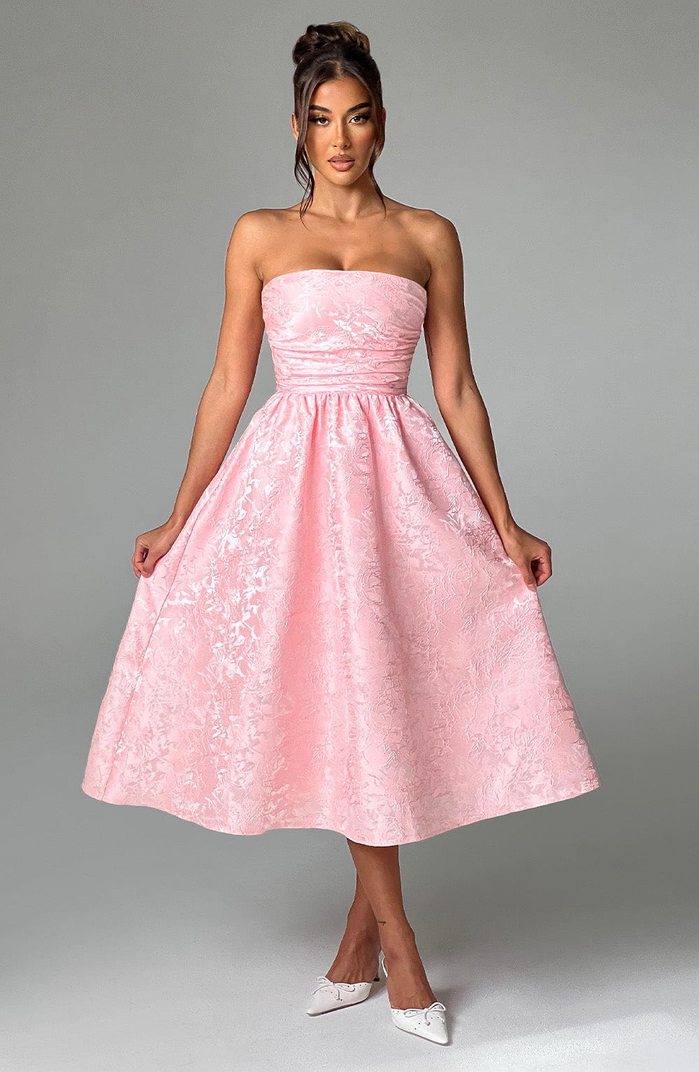 Saoirse Midi Dress - Pink