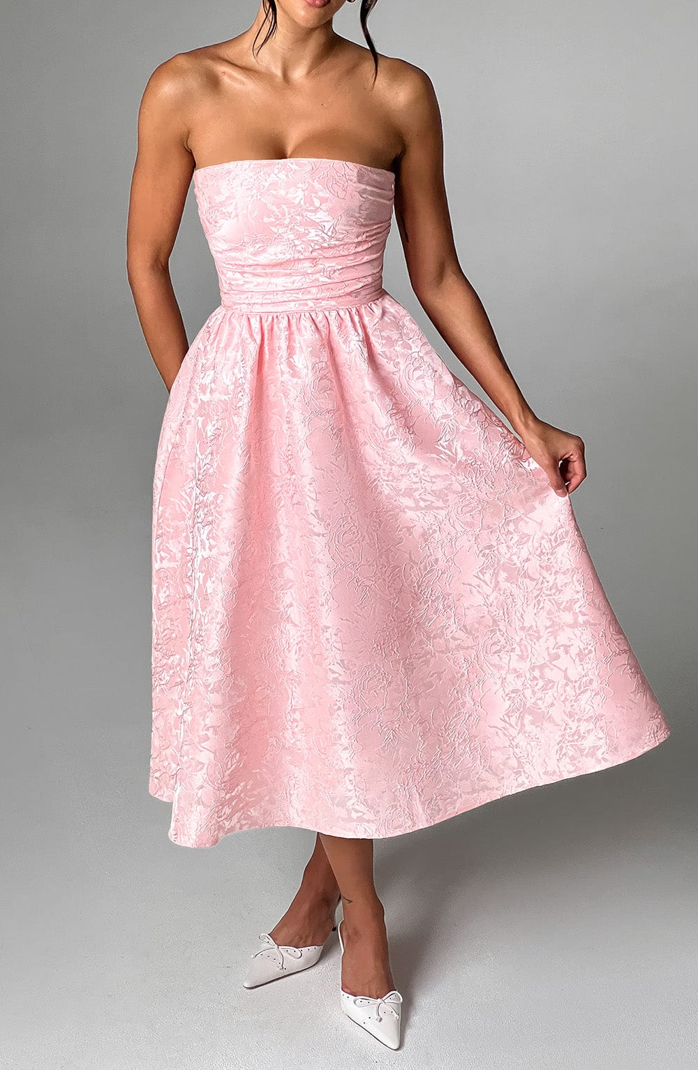 Saoirse Midi Dress - Pink