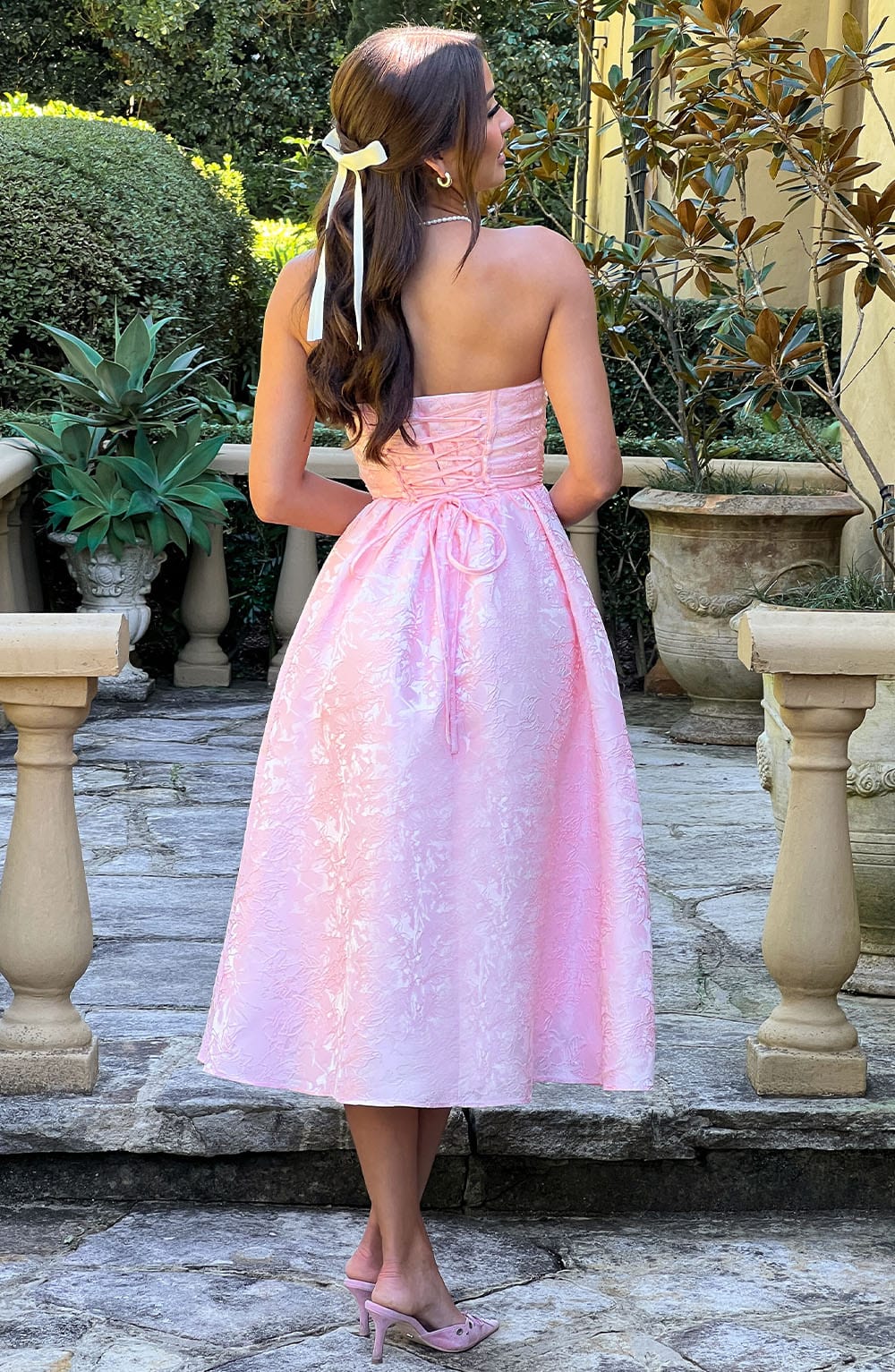 Saoirse Midi Dress - Pink