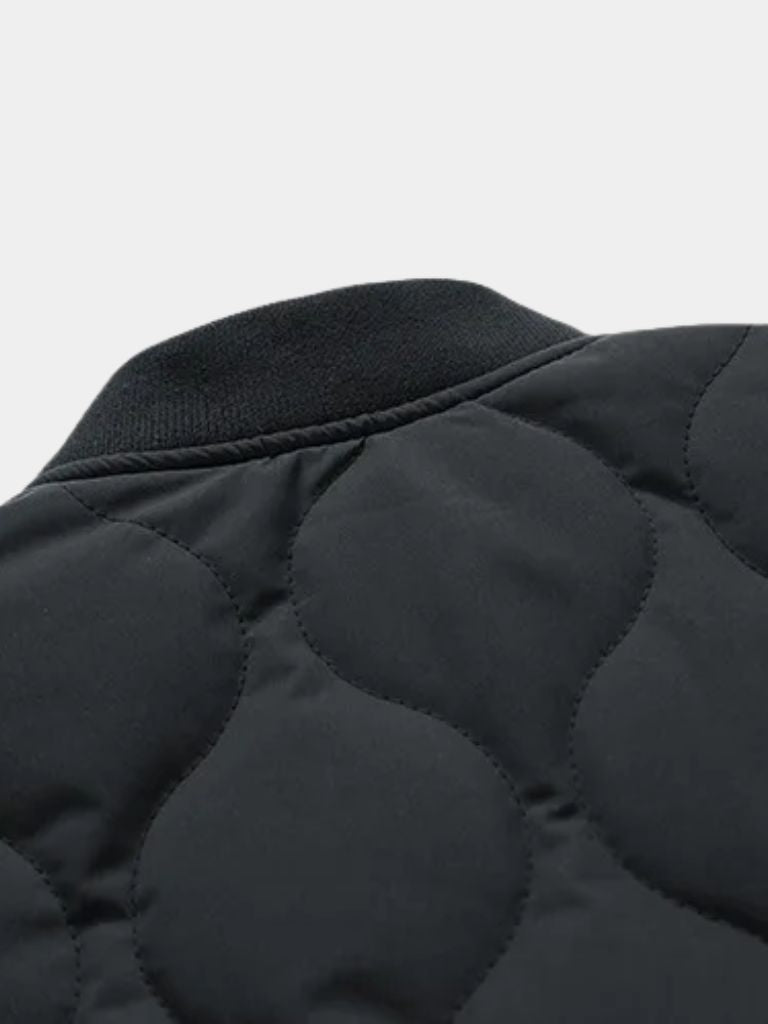 Padded Bomber Jacket with Sherpa Sleeves