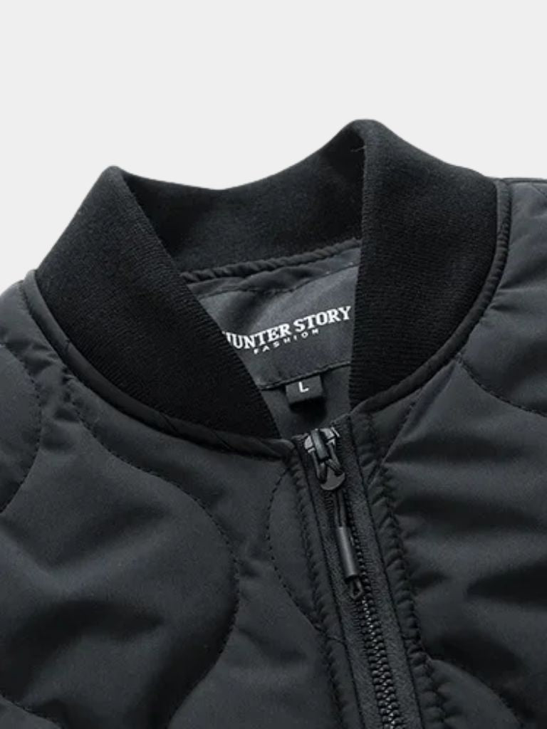 Padded Bomber Jacket with Sherpa Sleeves
