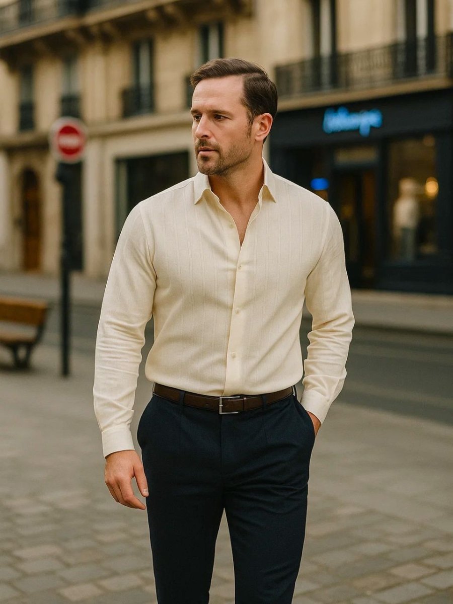 Striped Button-Up Shirt