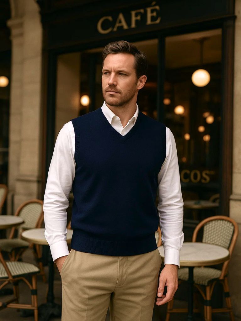 100% Cashmere V Neck Gilet