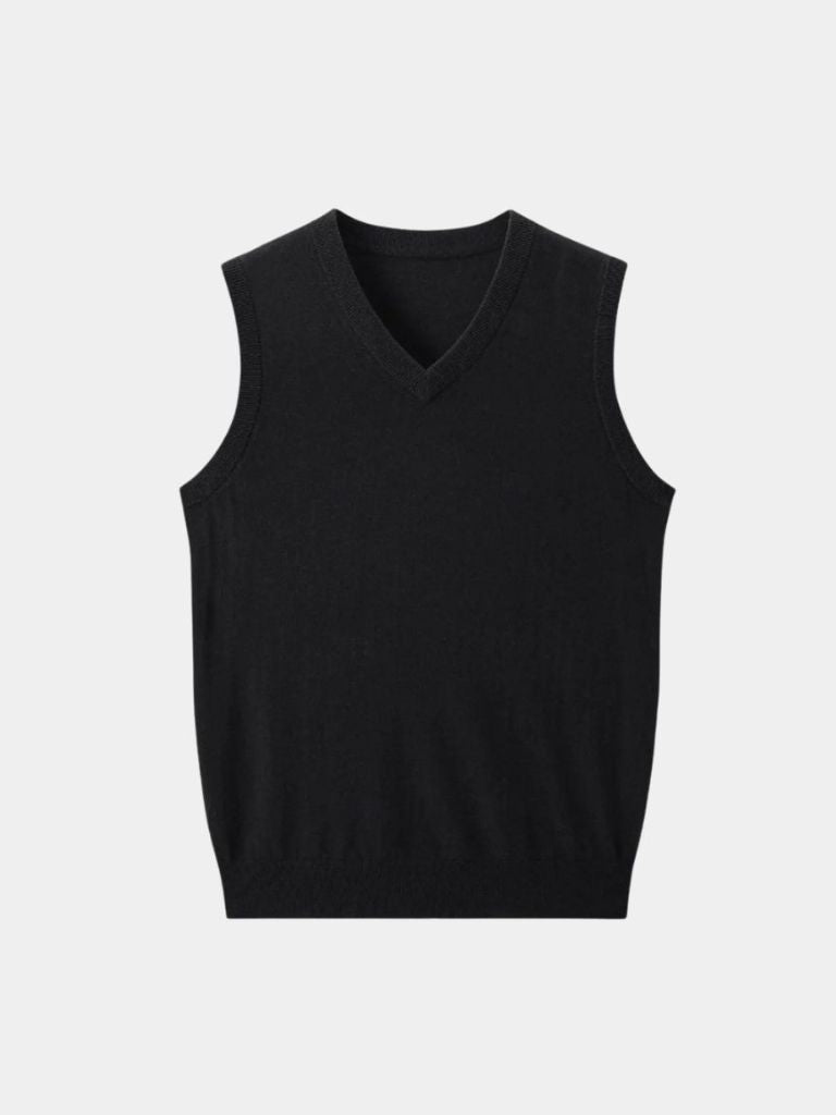 100% Cashmere V Neck Gilet