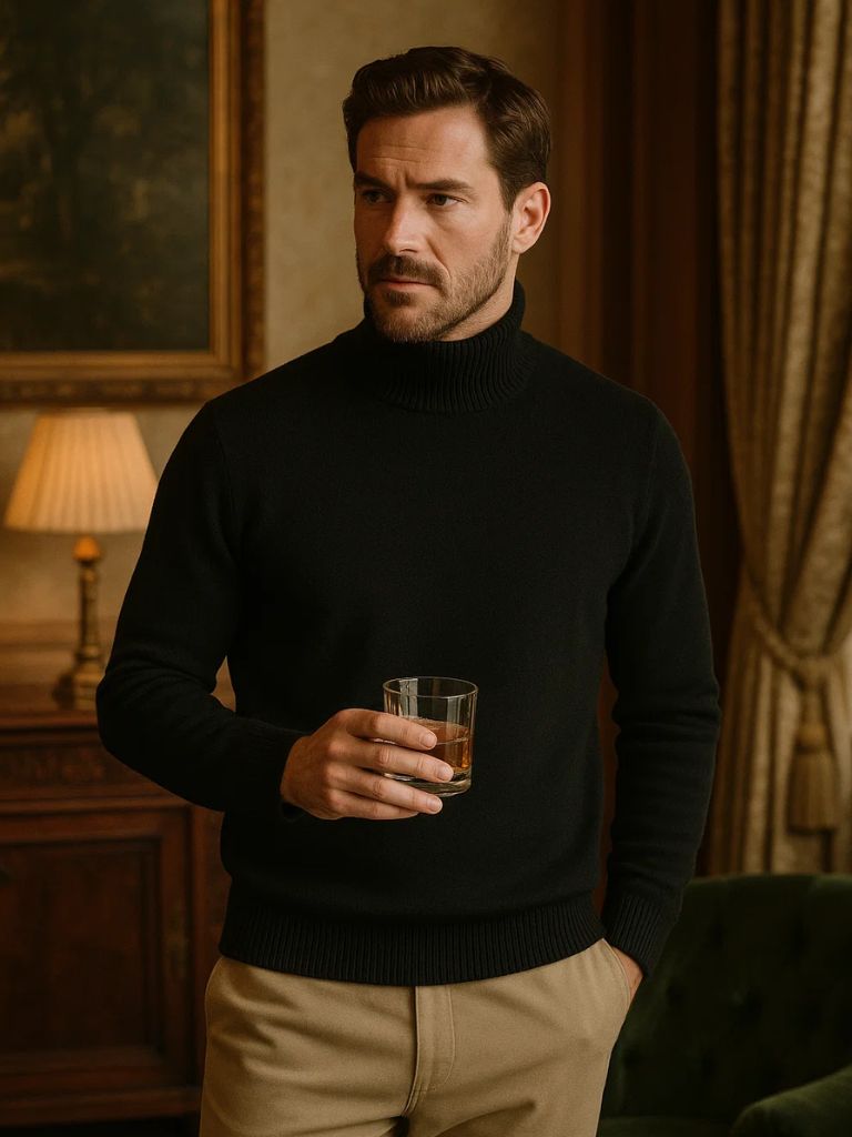 100% Wool Turtleneck Sweater