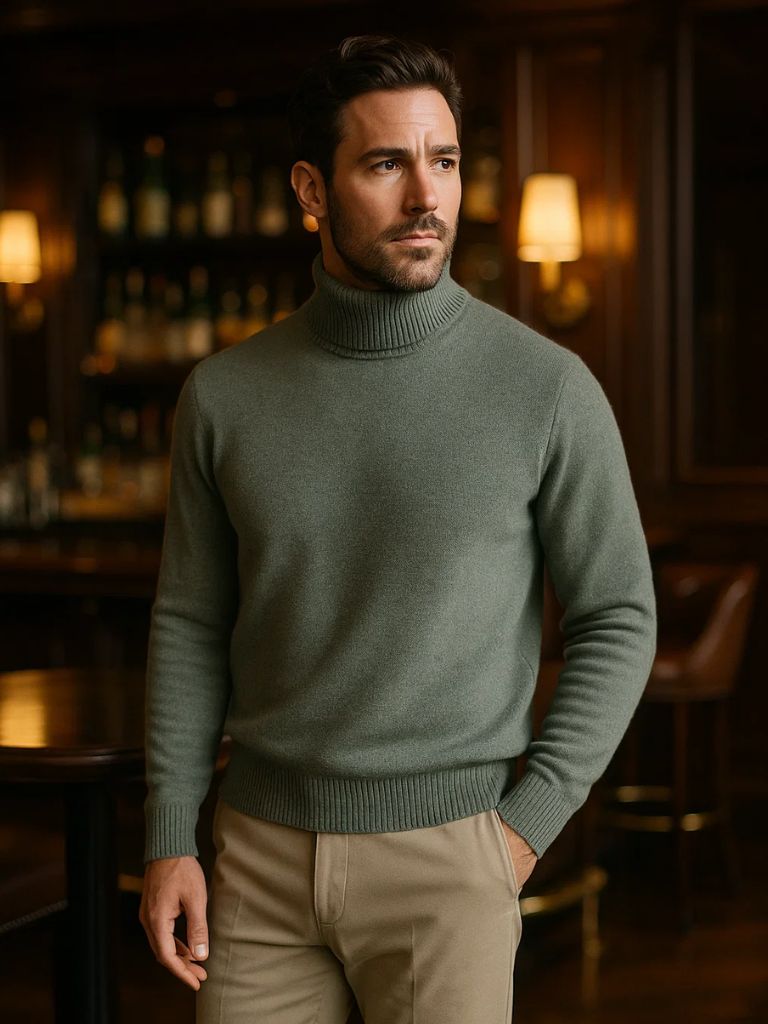 100% Wool Turtleneck Sweater