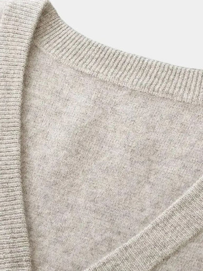 100% Merino Wool V-Neck Cardigan