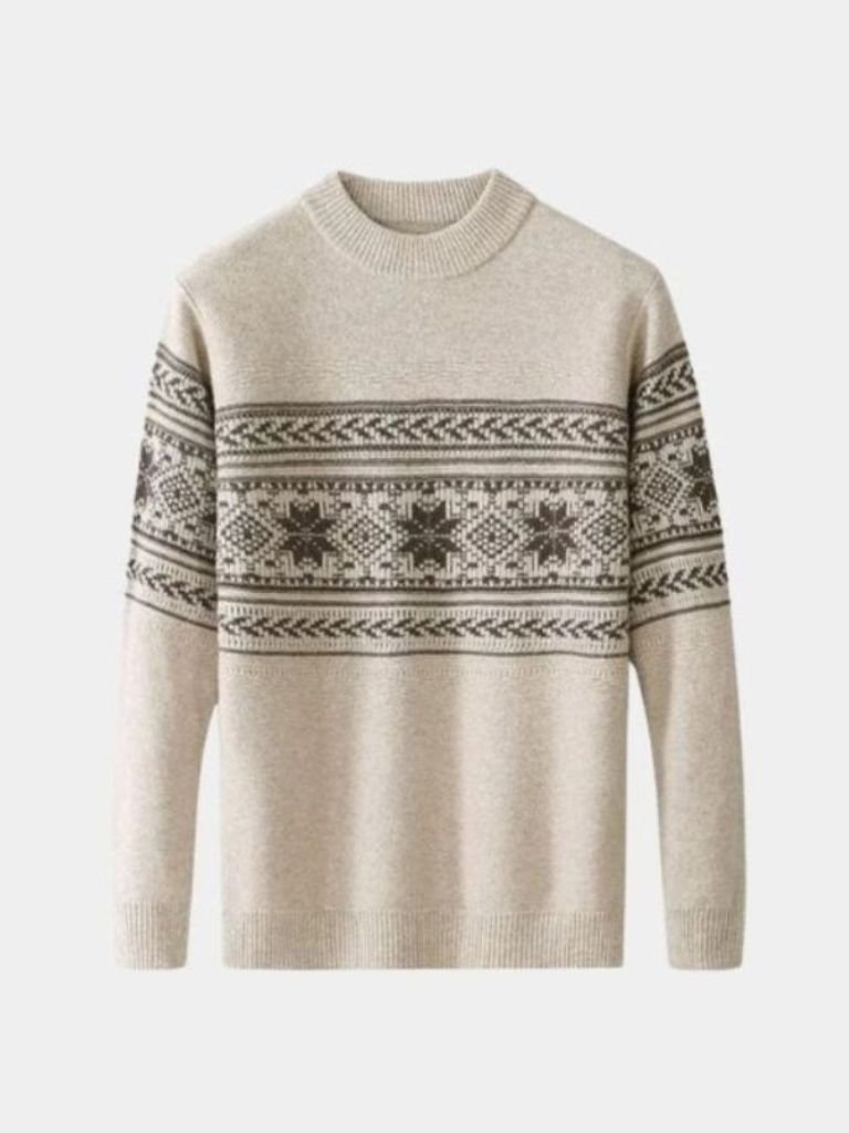 100% Wool Fair Isle Pullover Sweater