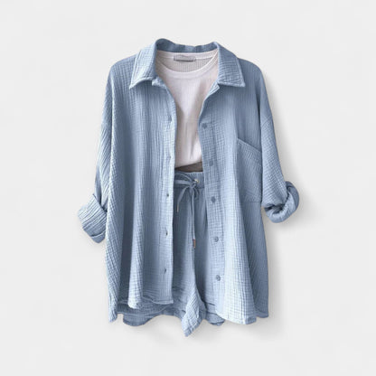 Two-Tone Summer Set - Top and Shorts