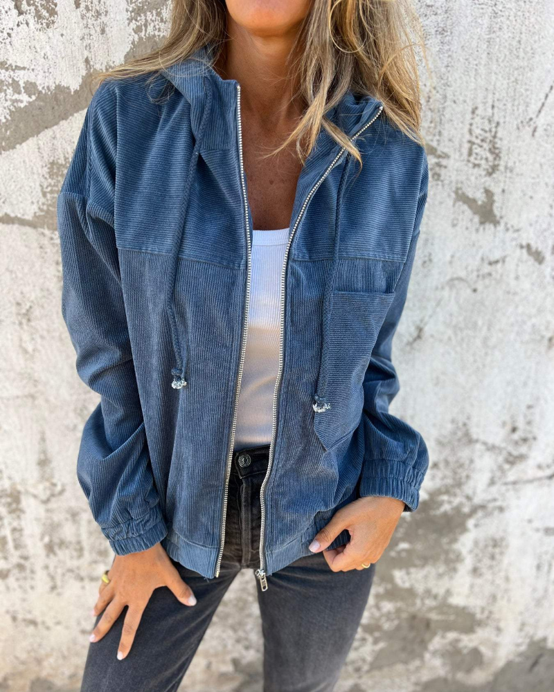 Ella™ | Corduroy jacket with zip