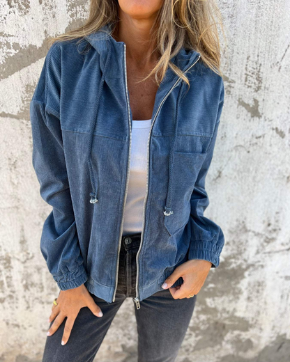 Ella™ | Corduroy jacket with zip