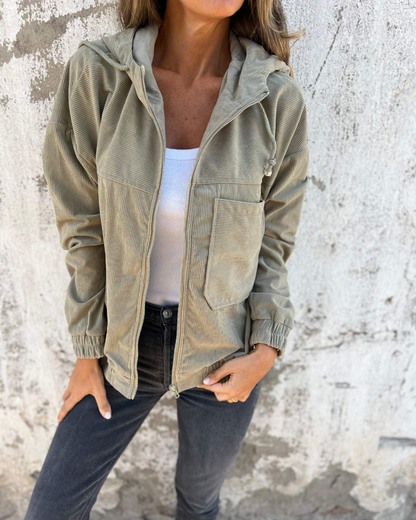 Ella™ | Corduroy jacket with zip