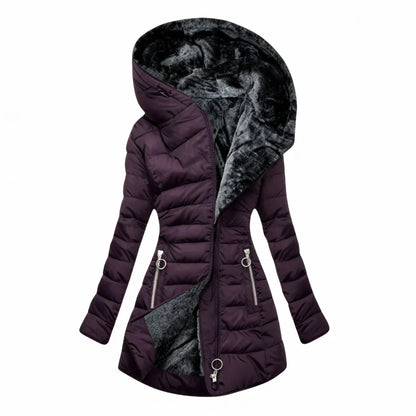 Marian | Slim-Fit Winter Coat with Fur Hood