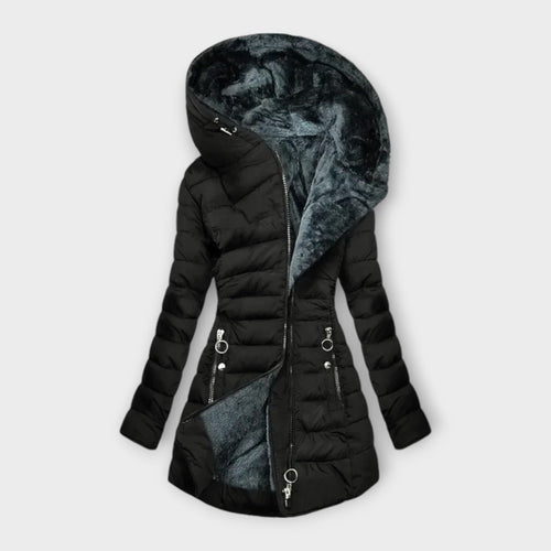 Marian | Slim-Fit Winter Coat with Fur Hood