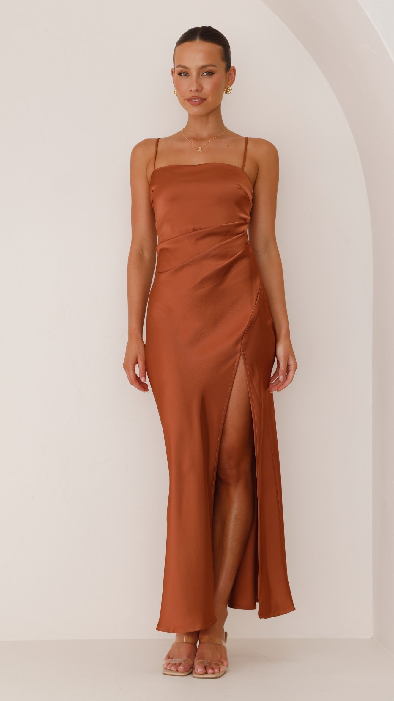 Ilana - Maxi Dress in Copper Color
