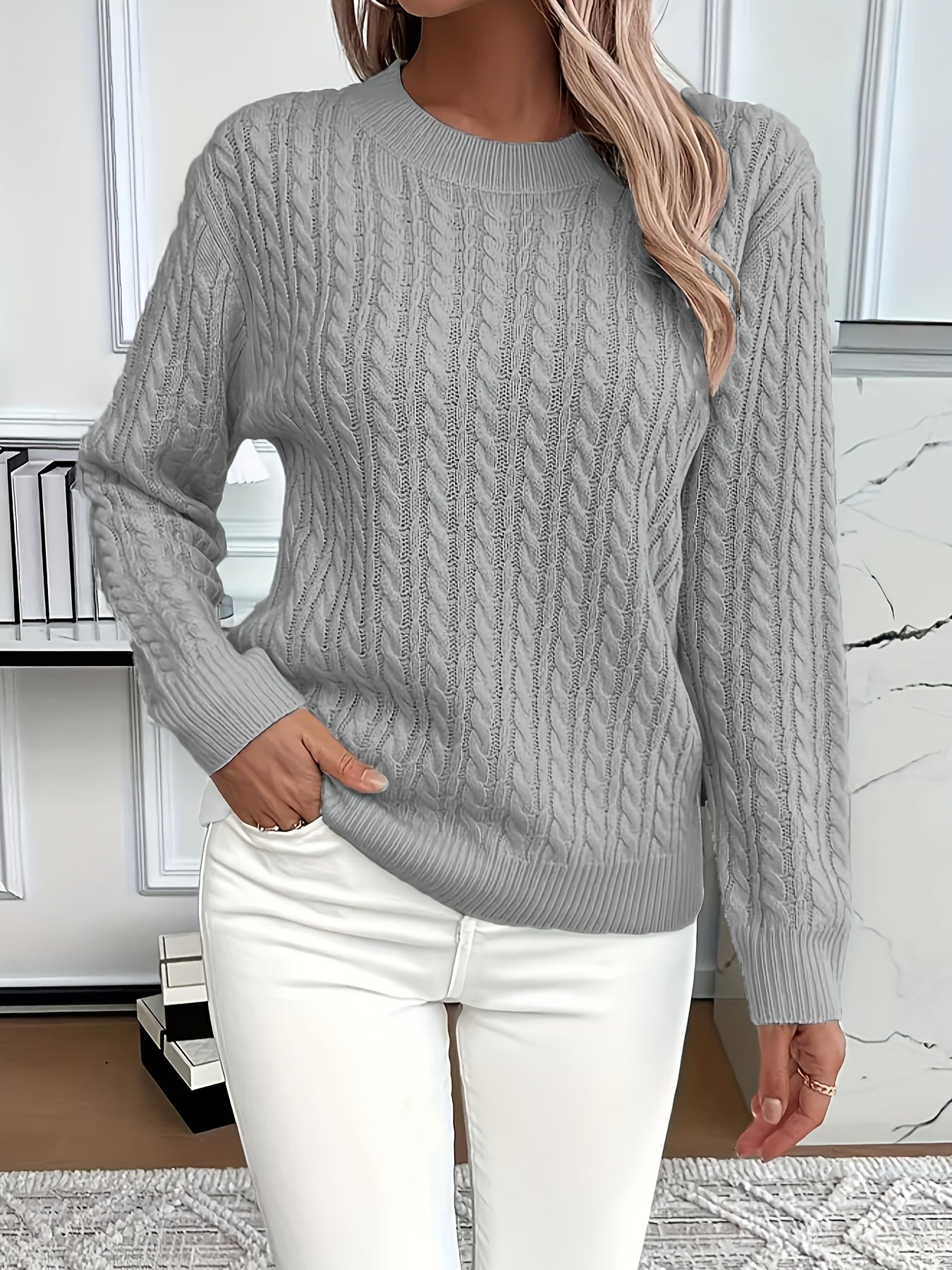 Sue | Ladies' Cable Knit Jumper